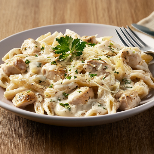 Pâtes au poulet Alfredo avec fromage à la crème original Tre Stelle