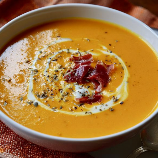 Velouté de potimarron au lait de coco