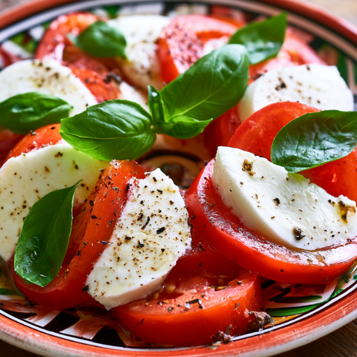 Salade caprese (tomate, mozzarella di bufala)