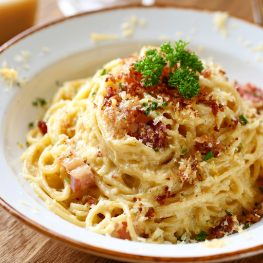 Spaghetti carbonara au Parmigiano Reggiano
