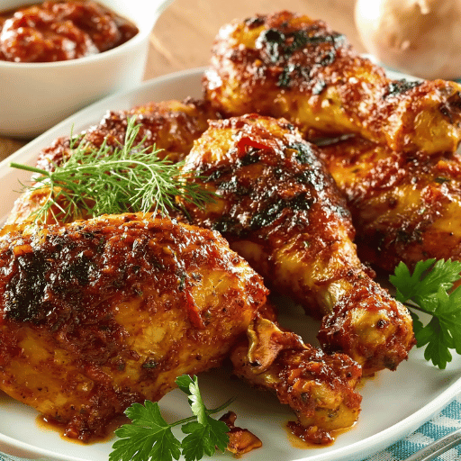 Poulet mariné au barbecue