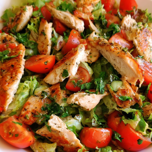 Salade de poulet aux tomates