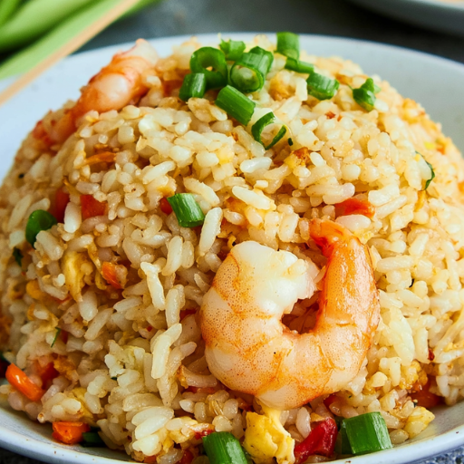 Riz façon cantonais aux crevettes