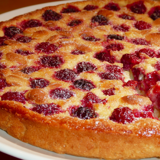 Tarte amandine aux framboises