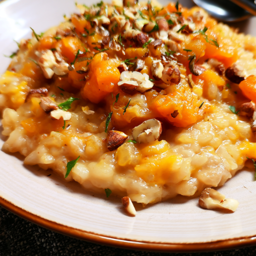 Risotto de potimarron et noisettes