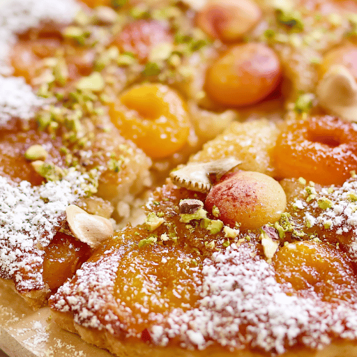 Tarte aux abricots et pistaches