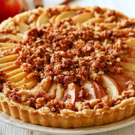 Tarte aux pommes et cannelle — Crumble traditionnel
