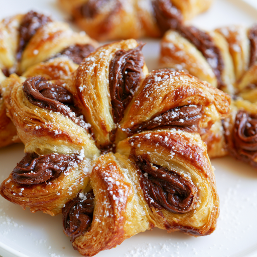 Étoile feuilletée au Nutella (version sucrée)