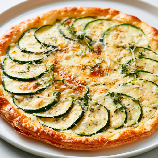 Tarte fine au Boursin et courgettes
