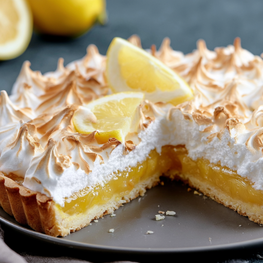 Tarte au citron meringuée à partager