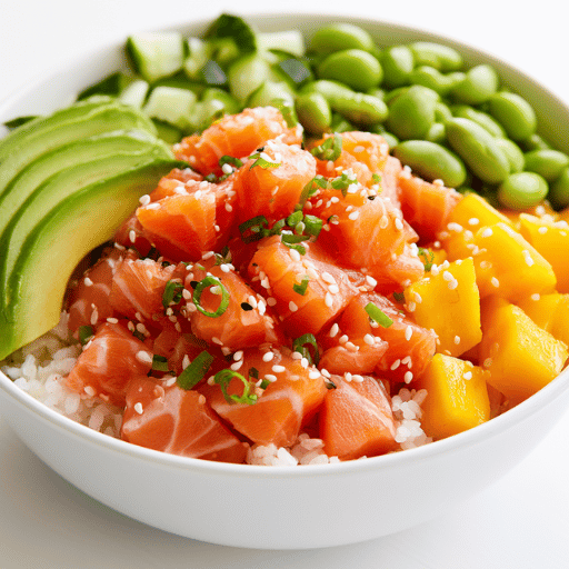 Poke Bowl Saumon, Avocat et Mangue