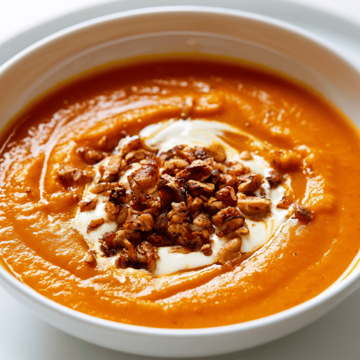 Velouté de Potimarron Mousseux aux Éclats de Châtaignes